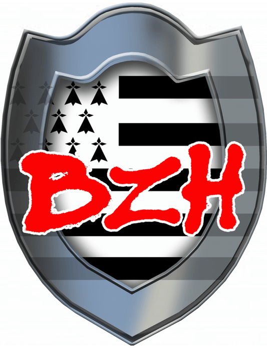 Bouclier BZH (15x11.5cm) - Sticker/autocollant - Breizh-Shopping.com