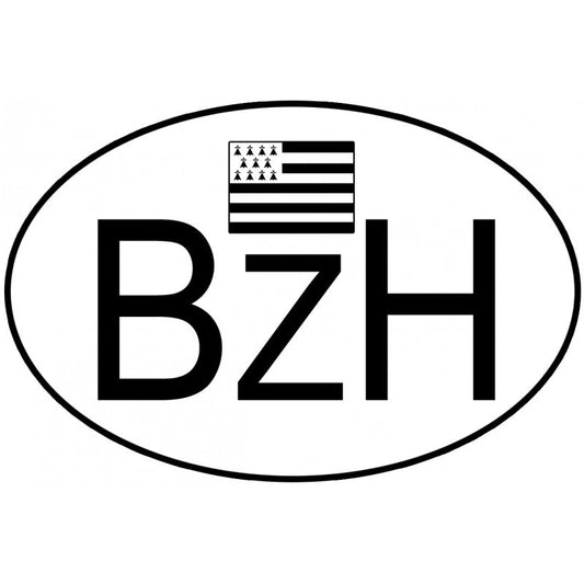 BZH Bretagne (15x10cm) - Sticker/autocollant - Breizh-Shopping.com