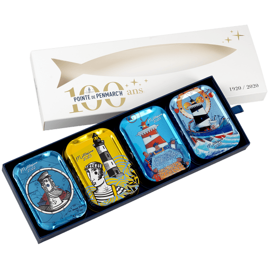 Coffret 4 sardines millésimées (2022 et 2023) 4x115g - Breizh-Shopping.com