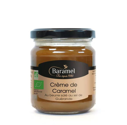 Crème de caramel au beurre salé de Guérande Bio (pot verre) - Breizh-Shopping.com