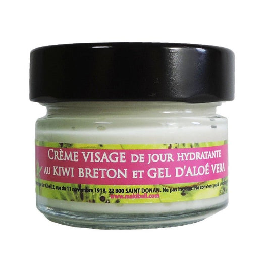 Crème visage de jour hydratante au kiwi breton et gel d'aloé vera 30 g - Breizh-Shopping.com