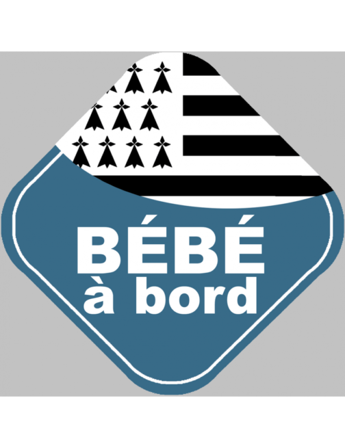 bébé à bord breton Sticker/autocollant