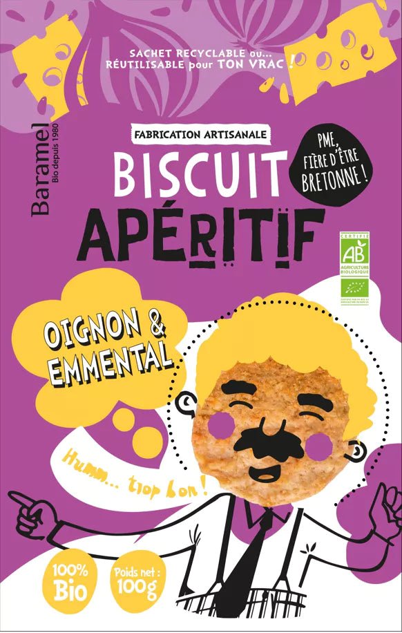 Biscuit salé Oignon-Emmental Bio