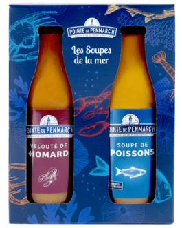 COFFRET DUO DE SOUPE ET VELOUTE (soupe de poissons et velouté de homard 500 ml)