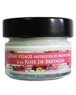 Crème visage nutritive et protectrice pour peau sèche, sensible ou mature à la Rose de Bretagne 40 g