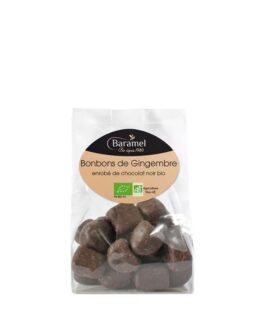 Gingembre confit enrobé de CHOCOLAT noir équitable Bio (sachet de 110g)