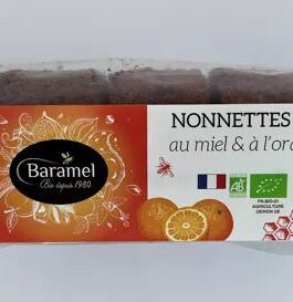 Nonnette au miel (30%) et à l’orange bio en rouleau de 5 gâteaux 160g