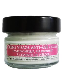 Crème Visage Anti-Age à l’Acide Hyaluronique, au Jasmin et à l’Essence de Néroli 40 g