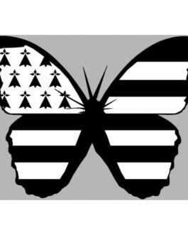 Effet papillon Breton (15×10.5cm) – Sticker/autocollant