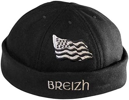 Bonnet Docker – Miki Breton – Bob Homme – Brodé Drapeau Breton Noir